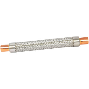 Appli Parts APVE-34 Antivibrador 3/4 pulg Soldable Eliminador de Vibracion 25cm Largo 450psi presion maxima de trabajo y 3.265psi presion de rotura