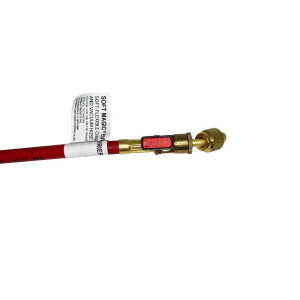 Manguera Manometro (Rojo) 60 Uniweld H5smber / H5BVR Cfc/Hcfc/Hfc/R410 Conector Curvo 45 Con Llave De Paso