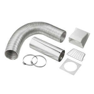 Lambro 1375W-R  Semi-Rigid Transition Duct Preferred Hood Vent Kit 4 inch X 8 ft Replace 316WUL 316W