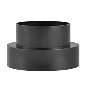 Lambro 235 Black Plastic Duct Adaptor 3 inch - 4 inch Or 4 inch - 3 inch
