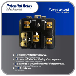 Appli Parts APPR-063 Relay Potencial 063, Voltaje de Bobina 170 V, Recogida Minima 139 V, Recogida Maxima 153 V, Caida Maxima 55 V, 50/60Hz Remplazo universal para refrigeracion y aire acondicionado