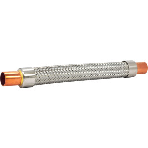 Appli Parts APVE-58 Antivibrador 5/8 pulg Soldable Eliminador de Vibracion 25cm Largo 450psi presion maxima de trabajo y 3.265psi presion de rotura
