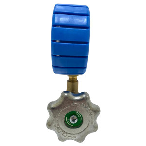 Appli Parts APMG-A2L Manometro Sencillo Baja presion R12/R134/R22/R404 analogo con escala de temperatura en Celsius y conexiones de 1/4 de pulg