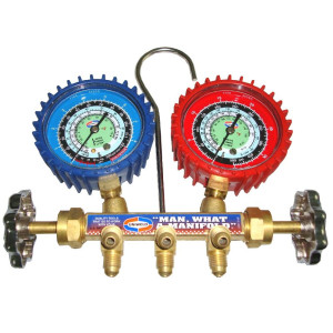 Uniweld QAL5SM-1 Manifold R12/R22/R134 5 ft Hoses Psi-Kg/cm2-Farenheit