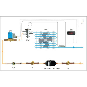 Danfoss 023Z0012 3/8in Liquid Line Refrigerant AC Filter Drier hvac refrigeration Flare 3-4.7tons Unidirectional 9-9/16in Long 3-1/8in Wide DCL 303