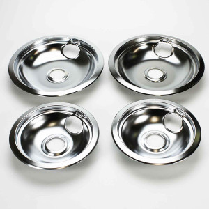 Frigidarie 316048413 And 316048414  Drip Pan Set - Includes (2) 6in Pans And (2) 8in Pans