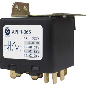 Appli Parts APPR-065 Relay Potencial 065, Voltaje de Bobina 332 V, Recogida Minima 168 V, Recogida Maxima 182 V, Caida Maxima 90 V, 50/60Hz Remplazo universal para refrigeracion y aire acondicionado