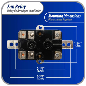 Appli Parts APFR-380 Rele de Contacto Seco NO y NC, 25 A, 90-380 V, Bobina 24 V, puntos de conexion 1-3 Coil, 2-4 NO, 5-6 NC. Usos Control de Dampers, Valvulas, Inversión, Aire Acondicionado y mas