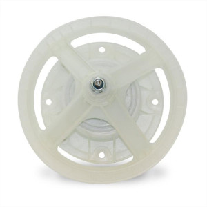 Appli Parts APTW-81030 Mabe Washing Machine Transmission replacement, Splined Shaft, 14 Splines, 4 Hole Base, Pulley 6-3/4 in 172 mm 