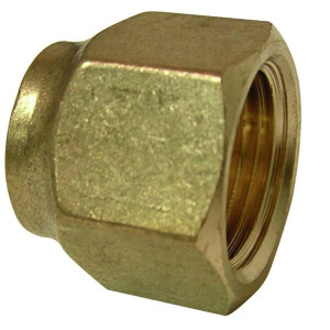 Appli Parts APFN-12 Copa tuerca cortas de laton de 1/2 de diametro exterior flare para usar con tuberias de cobre, laton, aluminio o acero en aplicaciones de plomeria y climatizacion de lineas de gas