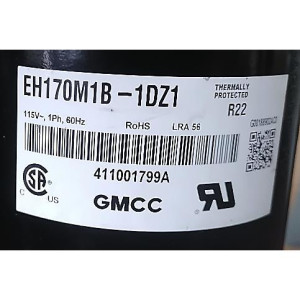 LG Compresor Rotativo velocidad fija 208-230V/1Ph/60Hz LRA 56 R410A Protector Interno OLP 201400603064 11103010001056  Fits EACM012C11B Midea PAC13037 PAC120371