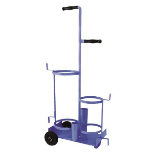 Uniweld 503 Cylinder Stand Truck for 1 B Tank and 1 R Oxygen Tank with Wheels