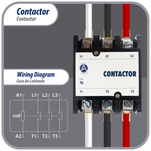 Appli Parts APAC-340240 Contactor 3 Polos 40A 240V Bobina Repuesto para Compresores de CA y Aplicaciones Electricas Certificacion UL E476929 de Trabajo Pesado