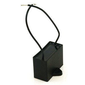 Appli Parts Condensador Capacitor de ventilador 8 mfd (microfaradios) uf 250VAC con 2 cables compatible con cualquier marca de igual capacitancia 4.7cm Ancho 2.2cm Prof 3.4cm Alto CAP-8-250-2C