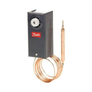 Danfoss 060L2151 KPU19 Refrigeration Thermostat Range -30F to 80F SPST Automatic Reset, Straight Capillary Tube 80in