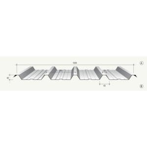 Lamina Corrugada para Cuartos Frios cal 24 1000 width