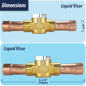 Appli Parts APSG-34S 3/4 in Sight Glass and liquid moisture indicator Solder connections with take-apart Body for HVAC/R installations suitable for CFC HCFC HFC refrigerants