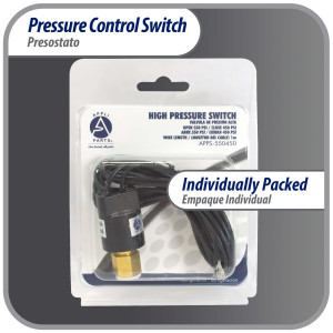 Appli Parts APPS-550450 Hi Pressure control switch R410, Open 550 psi, Close 450 psi, 40 in Cable, SPST, 1/4 SAE female connection, Automatic Reset, universal replacement for Air Conditioning Applications