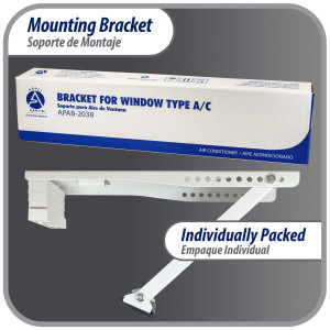 Appli Parts Window air conditioner bracket for Units Up To 85 lbs heavy duty powder coated finish mount for extra durability with installation hardware included and  mounting parts APAB-2038