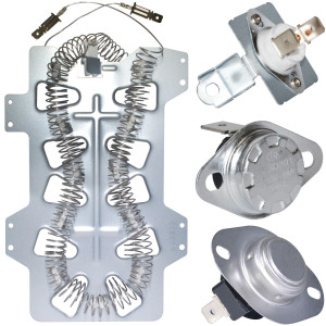 Appli Parts Heating Element Kit DC47-00019AKAP 
Includes: DC47-00019A Heater, DC47-00018A Thermostat, DC96-00887A Fuse, DC47-00016A Fuse