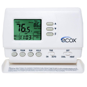 ecox Thermostat, Programmable 5+2, 2 Stage, 24V TEDIBP52MV1