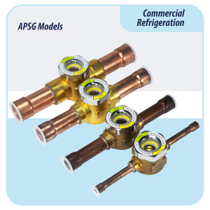 Appli Parts APSG-12S 1/2 in Sight Glass and liquid moisture indicator Solder connections with take-apart Body for HVAC/R installations suitable for CFC HCFC HFC refrigerants