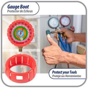 Appli Parts APMG-GBR 2.5 in Red Protective Gauge Boot for Manifold Gauge High pressure