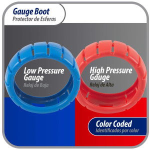 Appli Parts APMG-GBK 2.5 in Blue and Red Protective Gauge Boot Kit for Manifold Gauge Red for High pressure and Blue for Low pressure