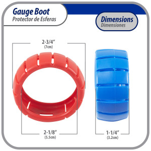 Appli Parts APMG-GBK Protectores Azul y Rojo 2.5 pulg para manom Alta y Baja presion