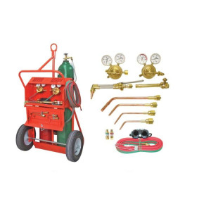 Uniweld Welding Outfit 80060 Includes: Welding Handle / Cutting Attachment / Cutting Tip / Braze Tip / Heating Tip / Oxygen Regulator / Acetylene Regulator / Cart / No Tanks Uniweld Welding Outfit 80060 Includes: Welding Handle / Cutting Attachment / Cutting Tip / Braze Tip / Heating Tip / Oxygen Regulator / Acetylene Regulator / Cart / No Tanks