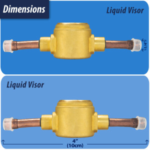 Appli Parts APSG-14AS 1/4 in Sight Glass and liquid moisture indicator Solder connections with Solid Body for HVAC/R installations suitable for CFC HCFC HFC refrigerants