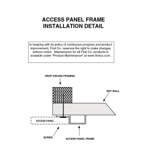 Panel de Acceso al Techo Marco Exterior 27-1/2 in x 43 in  Abertura 24-1/2x 40 Sin Persianas First Co 965-1