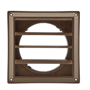 Lambro 361B Brown Plastic Louvered Vent 6 inch

