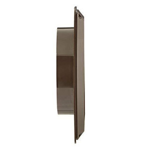 Lambro 361B 6 in Brown Plastic Wall Vent for Bath Fan and Range Hood Exhaust with Backdraft Damper Flaps Low Profile Exterior Vent Cover UV Resistant Paintable