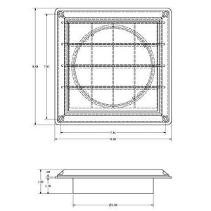 Lambro 361B Brown Plastic Louvered Vent 6 inch

