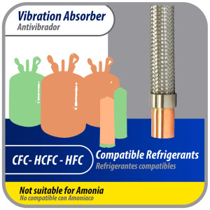 Appli Parts APVE-118 1-1/8 in Vibration Absorber Eliminator Sweat Connections 13 in Long 450 psi Max working and 3,265 psi Burst pressure