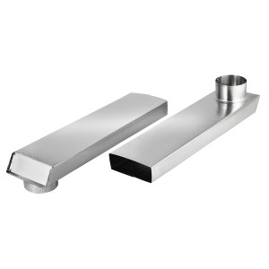 Lambro 3006 Rectangular Aluminum Dryer Duct, Titefit 90 Degree 24 inch - 41 inch