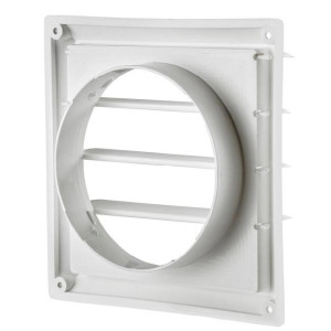 Lambro 361W White Plastic Louvered Vent 6 inch