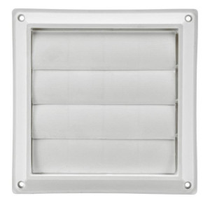 Lambro 361W White Plastic Louvered Vent 6 inch