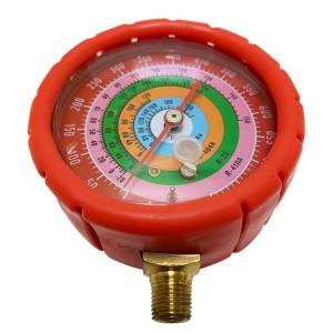 Appli Parts APMG-GA3H Esfera de Alta R134,R22,R404,R410 1/4 pulg SAE, Escala Presion psi, Escala Temperatura Fahrenheit