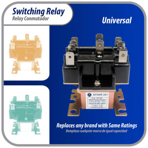 Appli Parts APSWR-341 90-341,110 VAC, General Purpose Switching Relay,DPDT, for HVAC applications and other general electrical installations Replaces APSR-341