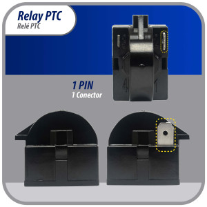 Appli Parts Interruptor de rele para mini nevera de 1 pin 4,7 Ohmnios, 110V, rele de arranque PTC universal, pieza de repuesto para multiples marcas de refrigeradores, enfriadores de vino APSR-4003P