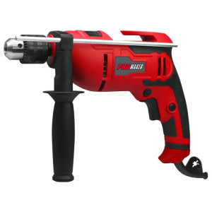 Promaker 1/2in Hammer Drill PRO-TP500
Voltage - Frequency: 120V - 60Hz
Amperage: 5.0AMP
Power: 500W
Speed: 0-2800rpm
Chuck size: 1/2in (13mm)
Weight: 4.62Lb
Cord: 6.5ft