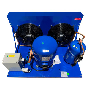 Danfoss OP-HGZ125D39Q Unidad Condensadora Microcanal 10HP MBP 230V/3Ph/60Hz R134a,R404A,R448A,R449A,R452A,R513A Lubricante POE 2 Ventilador con Compresor Reciprocante MTZ125-3 115N0318
