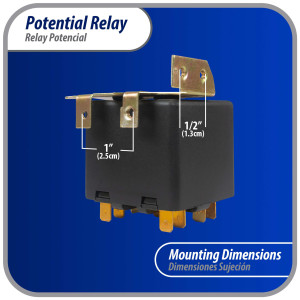 Appli Parts APPR-066 Relay Potencial 066, Voltaje de Bobina 395 V, Recogida Minima 215 V, Recogida Maxima 225 V, Caida Maxima 120 V, 50/60Hz Remplazo universal para refrigeracion y aire acondicionado