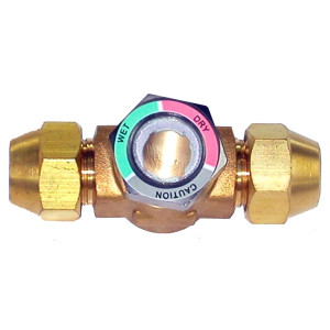 Appli Parts APSG-12A Visor de Liquido 1/2 in, Flare e Indicador de Humedad con conexiones Rosca con cuerpo extraible para Sistemas de Refrigeracion y Aire Acondicionado