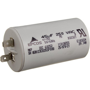 GE WH12X10462 Genuine OEM Capacitor 45 mfd 250 vac 50-60hz
Fits: WH12X10212 WH12X10240 123C8355P006 24DB450B250PA
