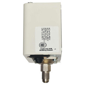 Danfoss 060-117191 High Pressure Switch KP5 with Auto Reset SPDT, Max Differential 87 psi with 1/4 Flare Male Pressure Connection 060-117166
