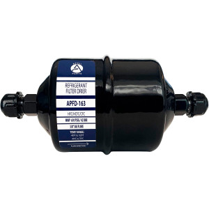 Appli Parts APFD-163 Filtro Secador 3/8 pulg para linea Liquido para Sistemas de Refrigeracion y aire acondicionado 163 SAE Rosca Universal Unidireccional 178mm Largo 76mm Ancho