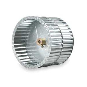 LAU 01331602 Turbina de Aluminio, Diametro 10- 5/8 in, Profundidad 10-2/3 in,  Buje 1/2 in, 1400 rpm, CW, Disco Central Concavo, Acero Galvanizado 41333, 013316-02